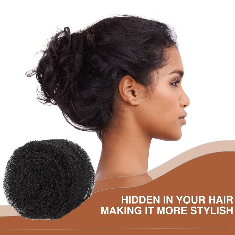 FEUNLEM Hair Sponge for Updo & Volume Bumps Tool, Hair Filler for Thin Hair, Padding for Updo, Salon Must-Have, Black - Image 3